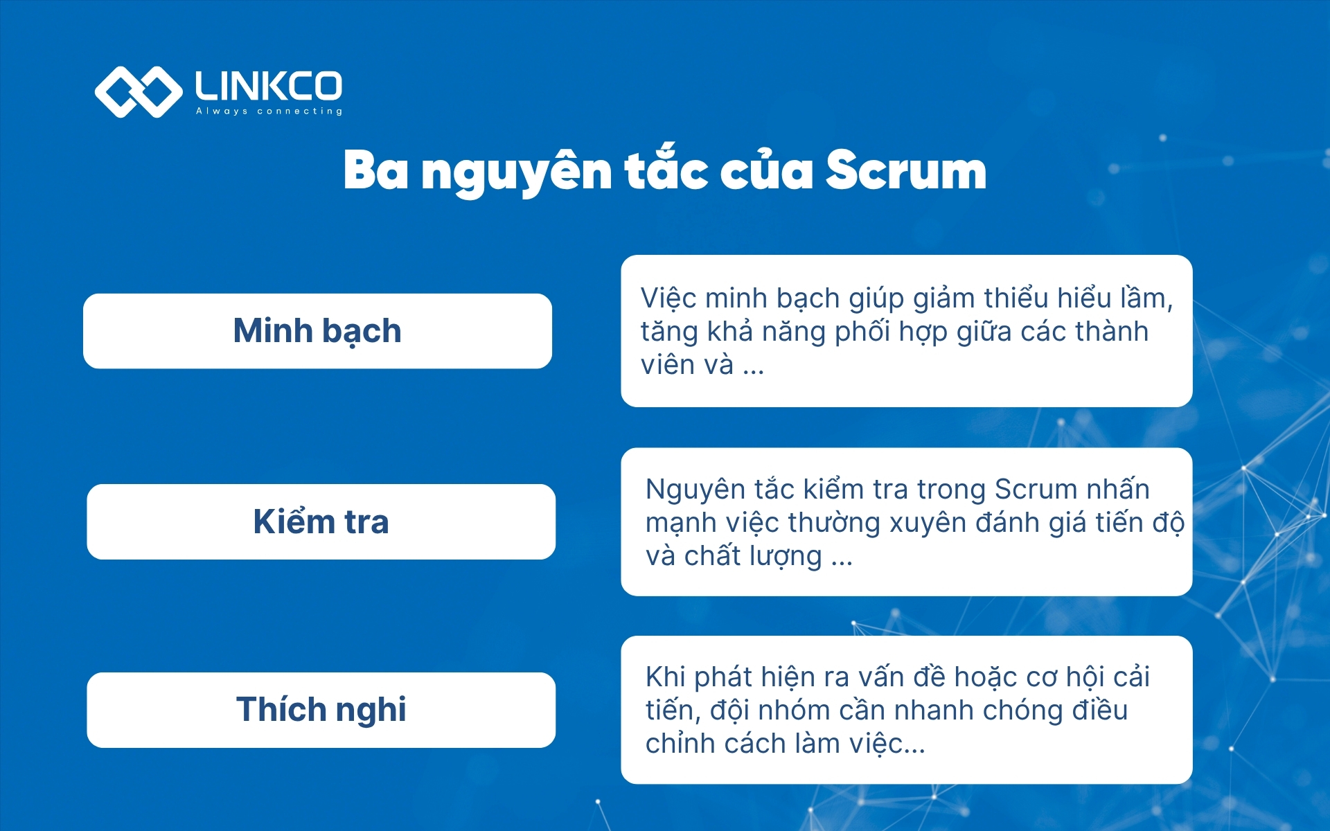 Ba nguyên tắc của Scrum