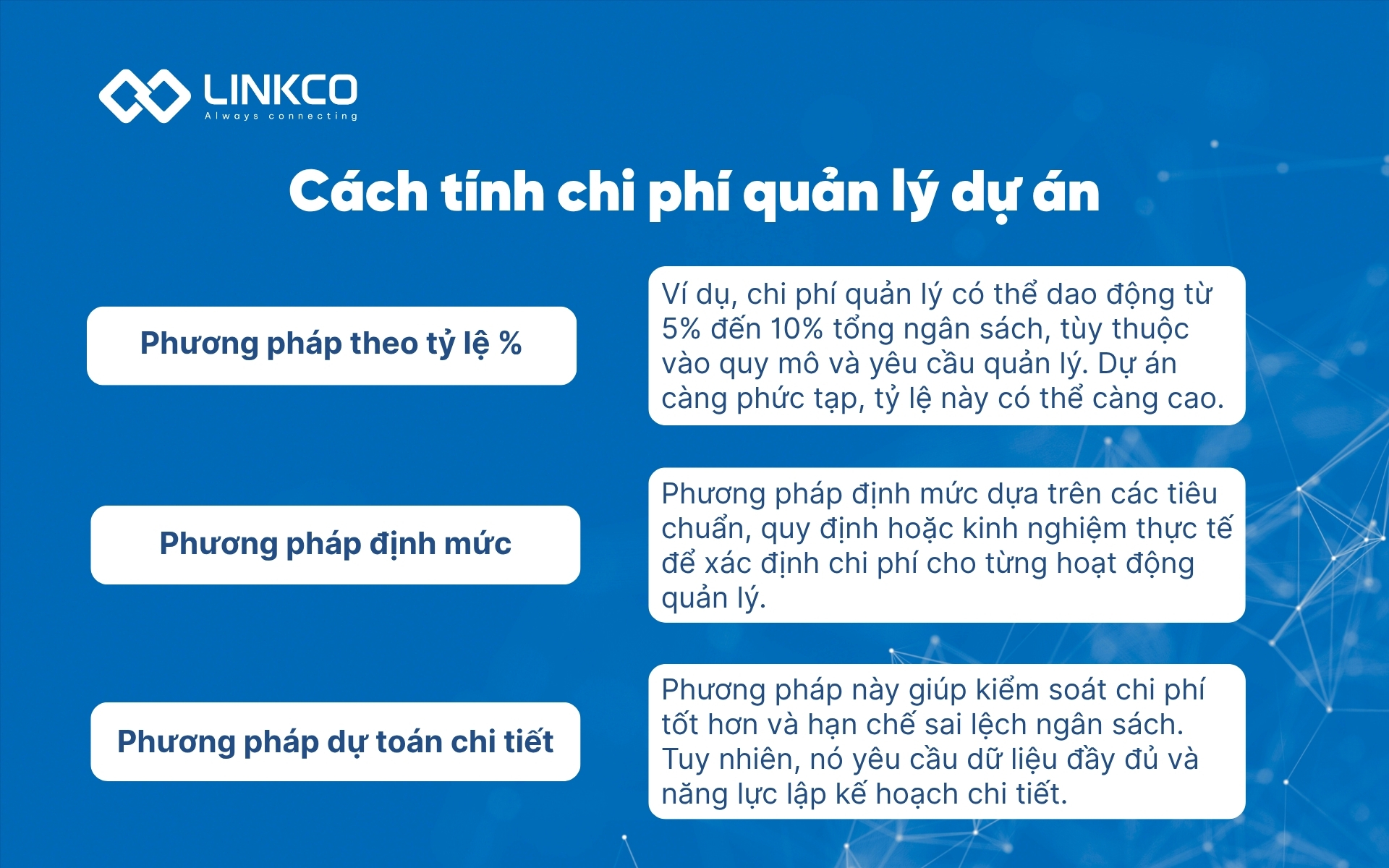 Cách tính chi phí quản lý dự án