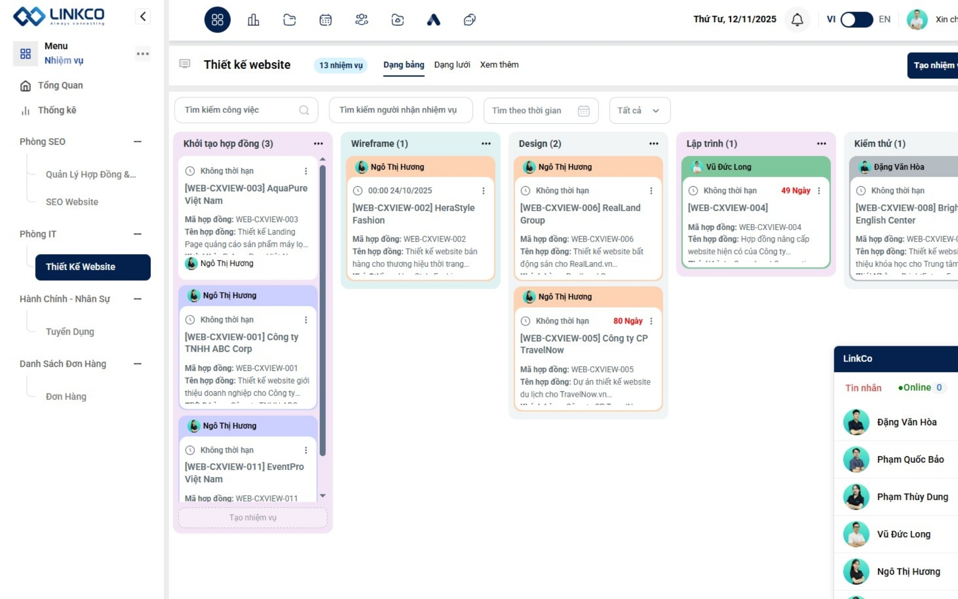 Sử dụng công cụ LinkCo hỗ trợ Kanban