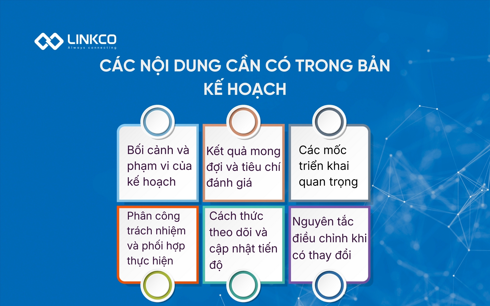 Các nội dung cần có trong bản kế hoạch
