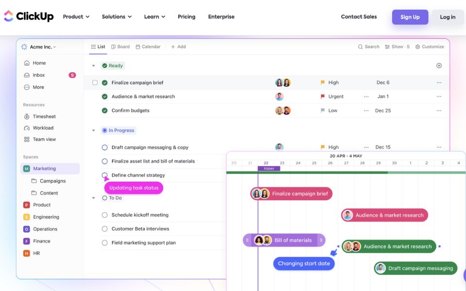 phần mềm ClickUp