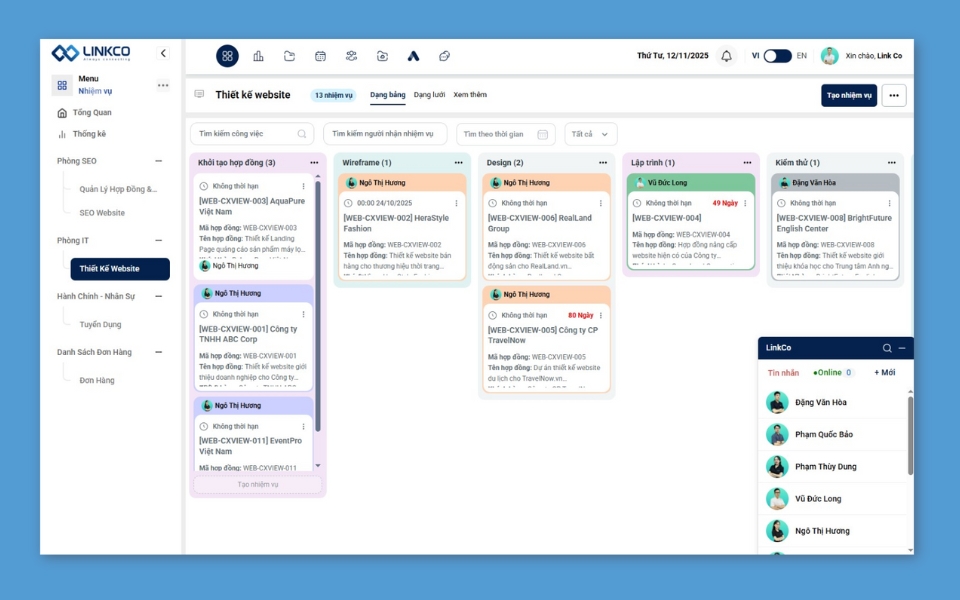 LinkCo hỗ trợ vận hành wfh